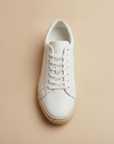 Sneakers Uomo Bianche con Suola Ecru – Look Pulito e Naturale - vista dall'alto