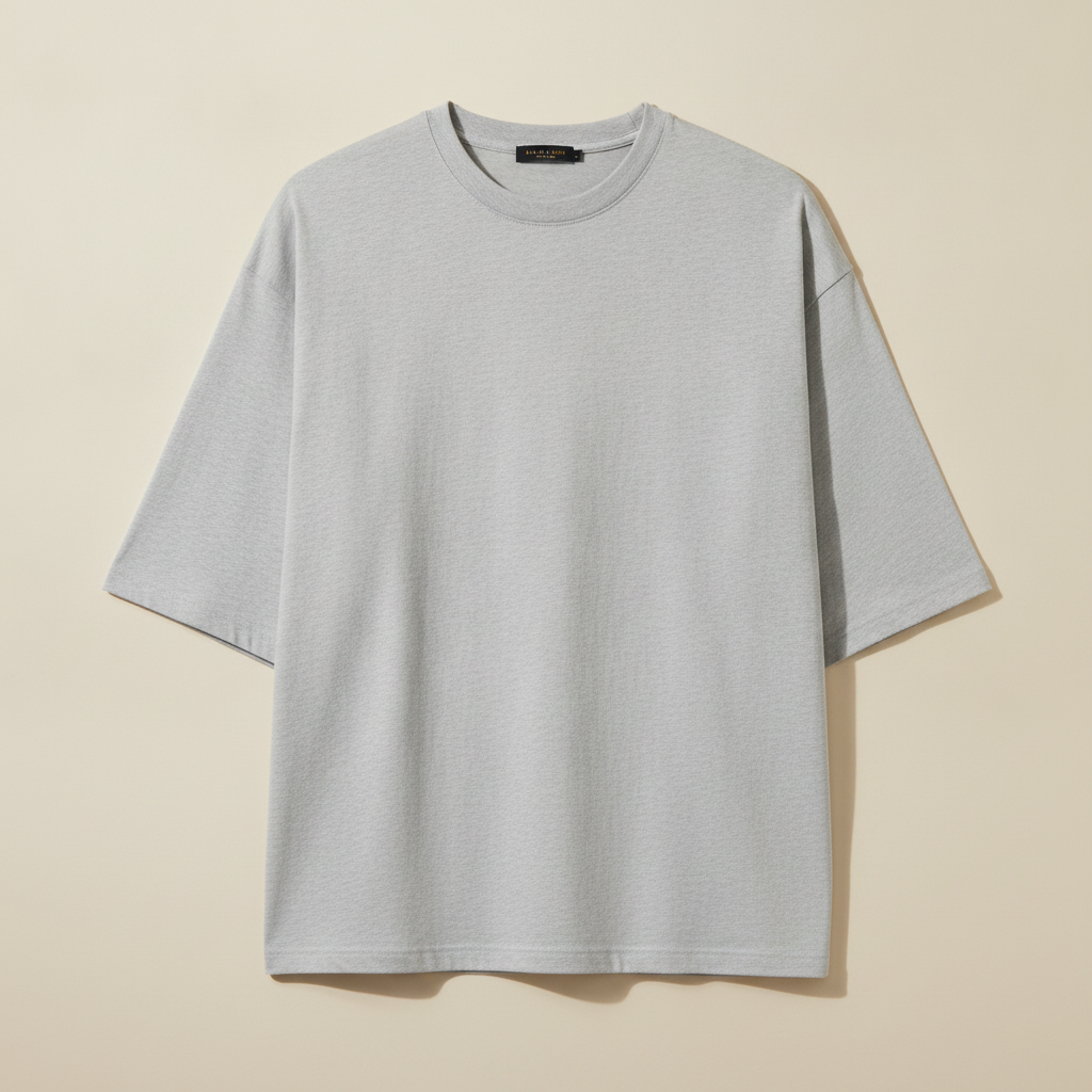 T-shirt Uomo Oversize Streetwear – Vestibilità Ampia Urban - Grigio