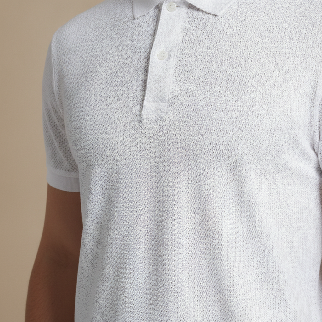 Polo Uomo in Mesh Traspirante – Fresca e Sportiva Estiva - dettaglio