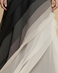 Abito lungo donna in chiffon, senza maniche — vista 4
