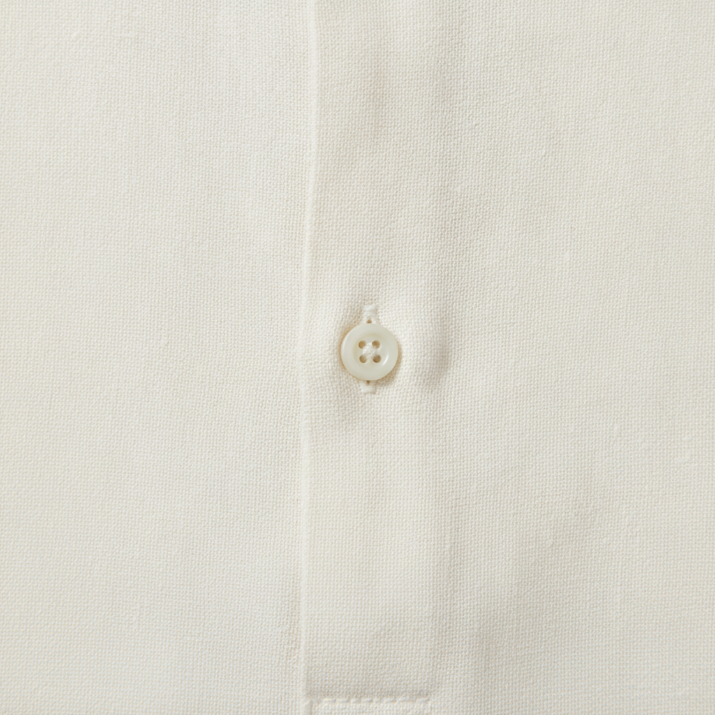 Completo Coordinato Uomo Camicia Lino Premium e Pantaloncini con Cintura - dettaglio