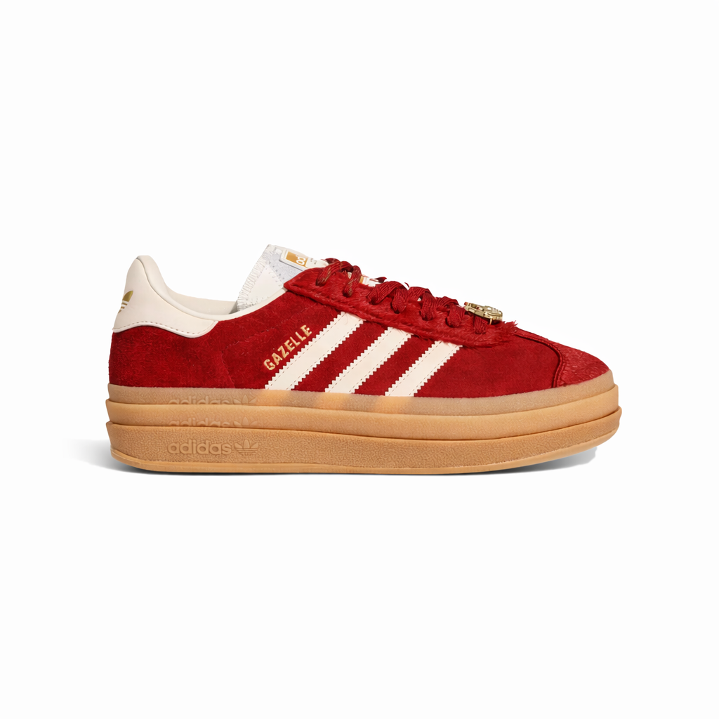 Adidas Gazelle Bold Red Year of the Horse sneakers basse platform donna in rosso - vista laterale