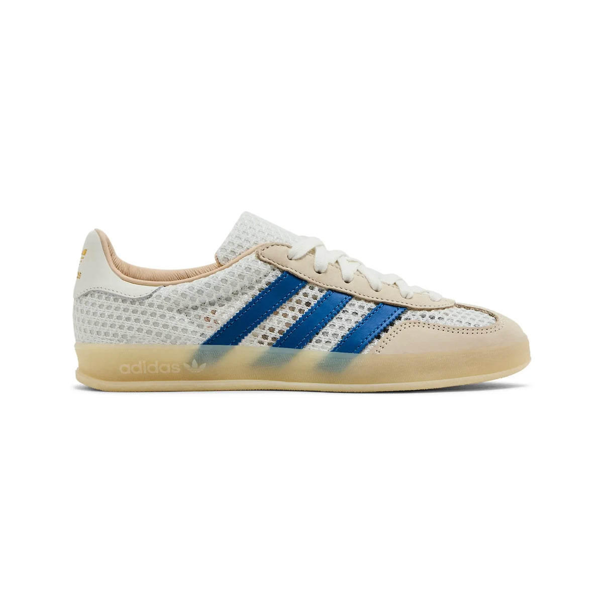 Adidas Gazelle Indoor Off White Focus Blue sneakers basse uomo e donna in bianco blu - vista laterale