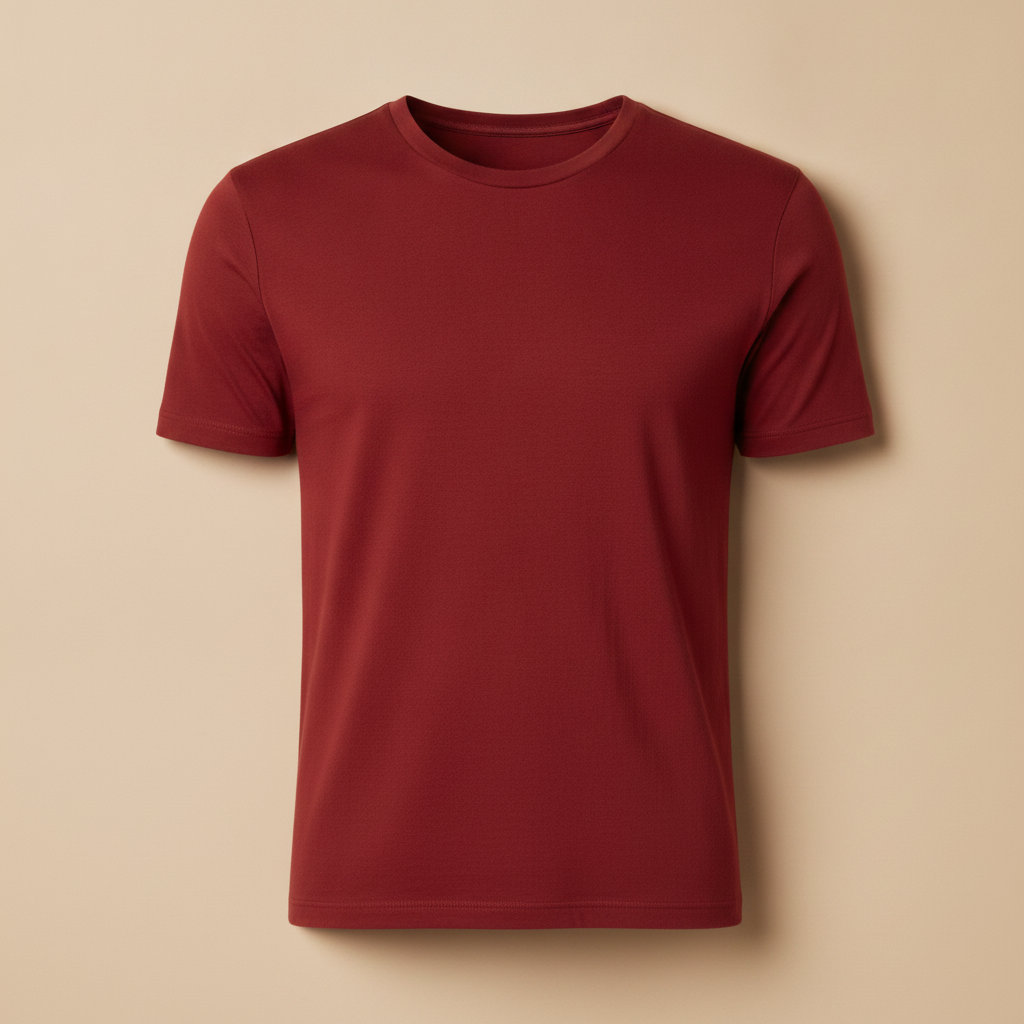 T-shirt Uomo Girocollo Slim Fit – Vestibilità Aderente Moderna - Rosso