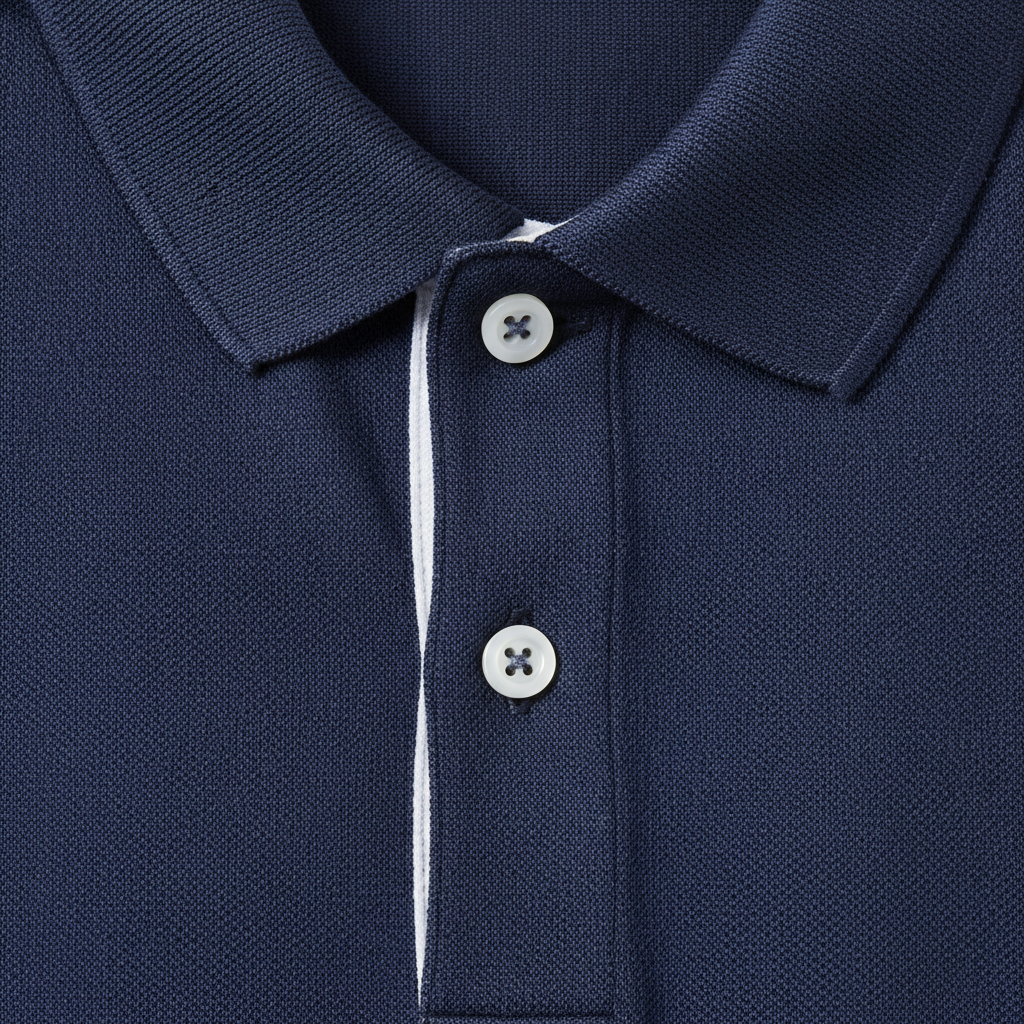 Polo Uomo Bicolore con Bottoni a Contrasto – Dettaglio di Stile - dettaglio
