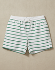 Costume Uomo a Righe Quick-Dry – Stile Nautico Mediterraneo - Verde e Bianco