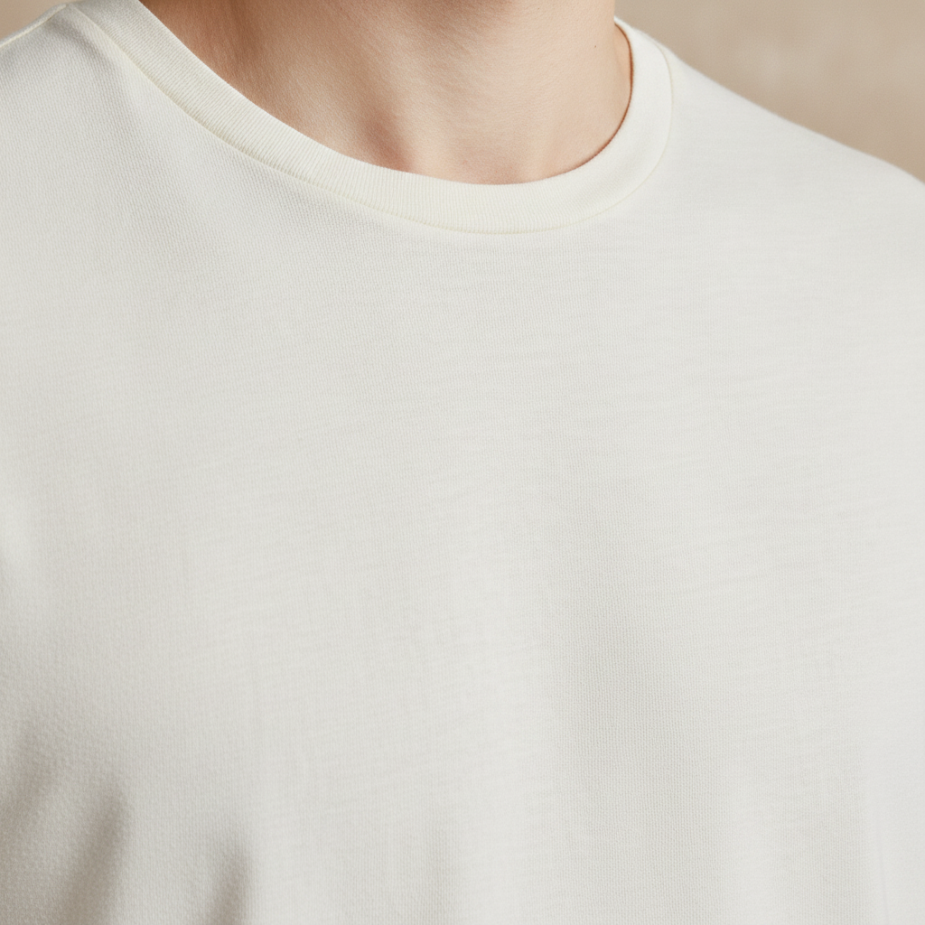 T-shirt Uomo in Cotone Biologico – Sostenibile e Morbida - dettaglio