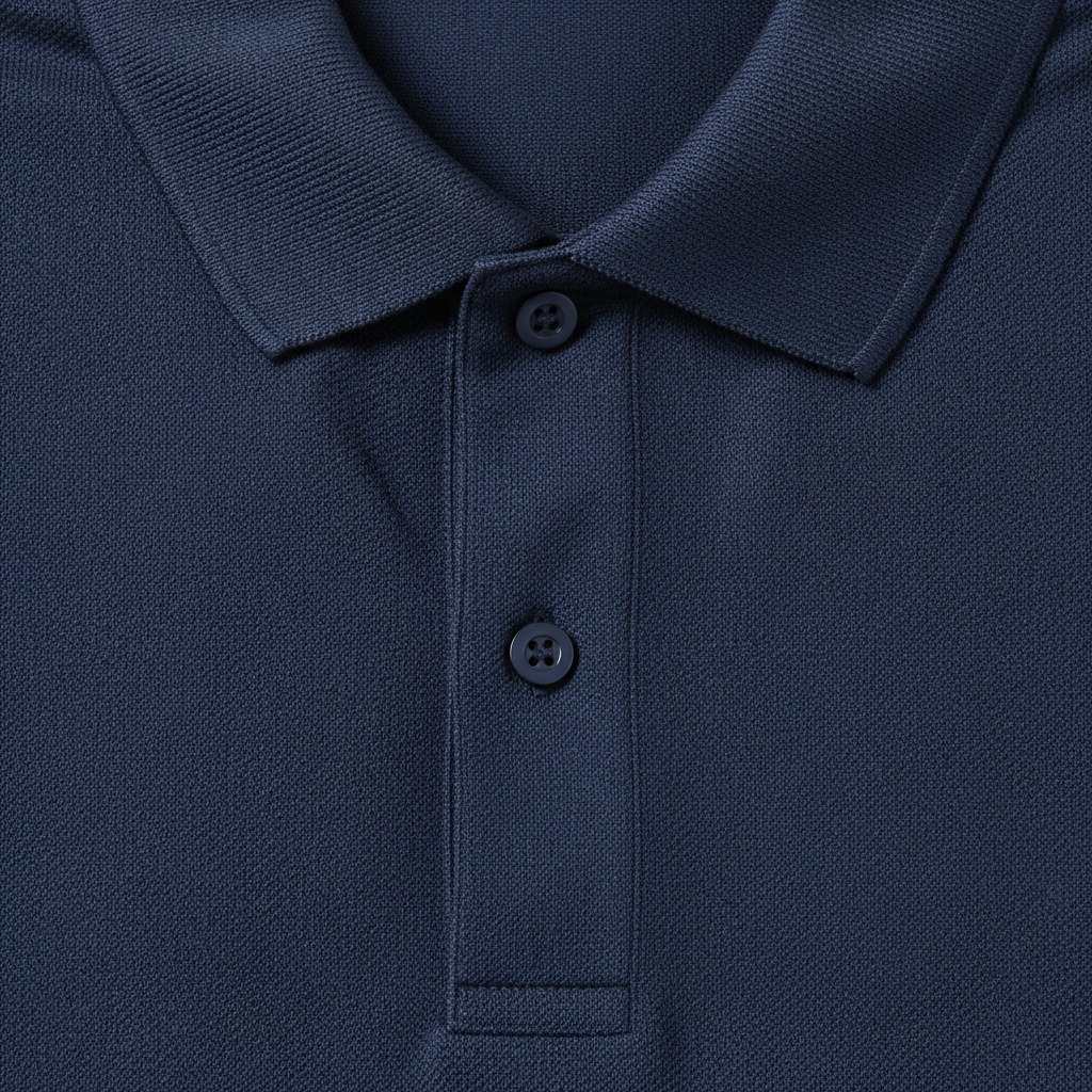 Polo Uomo Micro-Fantasia – Motivo Discreto ed Elegante - dettaglio