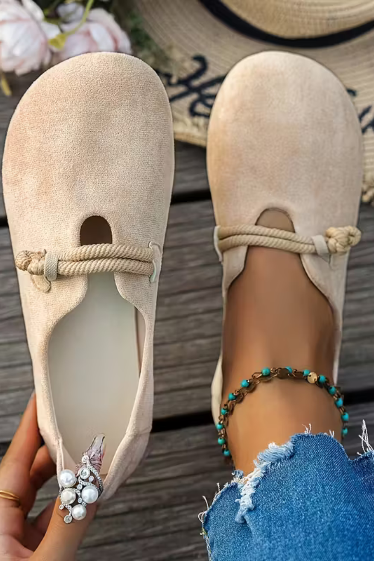 Mocassini Donna in Suede Slip-On – vista principale