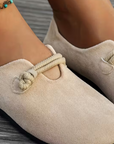 Mocassini Donna in Suede Slip-On – vista posteriore