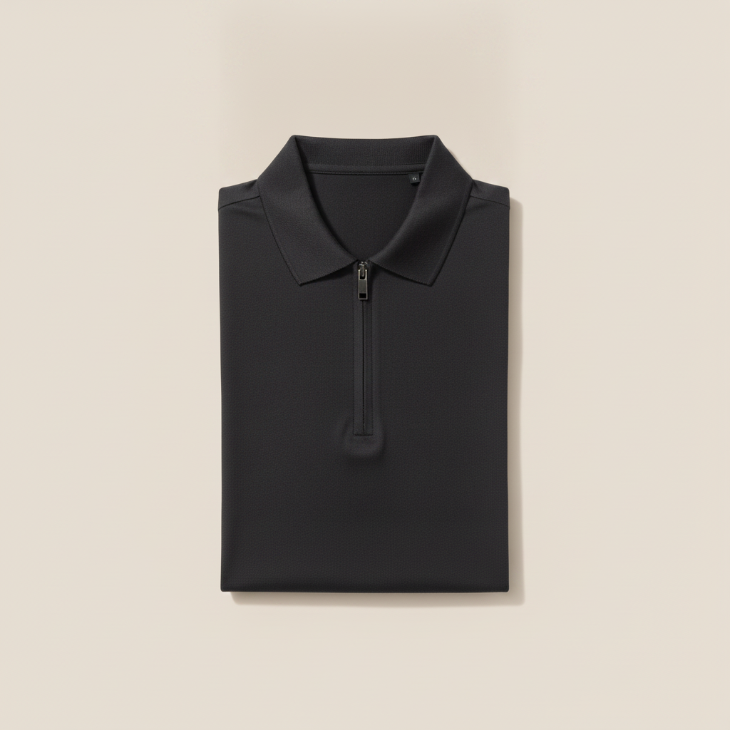 Polo Uomo Slim con Zip – Vestibilità Aderente e Moderna - Grigio Antracite