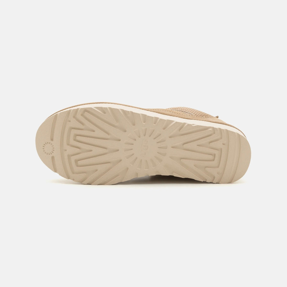 UGG Lowmel Lo Mustard Seed sneakers uomo e donna in pelle scamosciata senape, vista posteriore