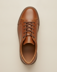 Sneakers Uomo Casual in Pelle Marrone – Eleganza Calda e Versatile - vista dall'alto