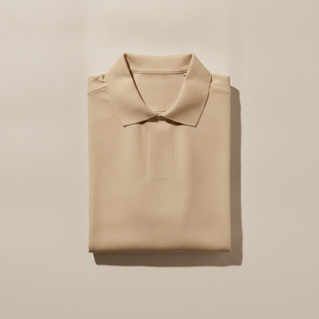 Polo Uomo in Lino Puro – Eleganza Naturale e Fresca - Beige Naturale