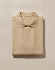 Polo Uomo in Lino Puro – Eleganza Naturale e Fresca - Beige Naturale