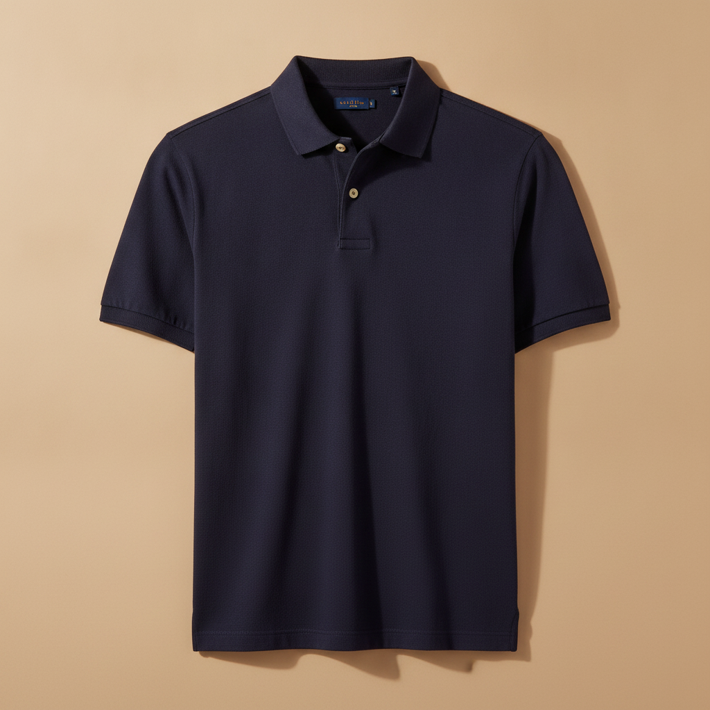 Polo Uomo in Cotone Pettinato – Morbidezza Premium Setosa - Blu Navy