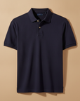 Polo Uomo in Cotone Pettinato – Morbidezza Premium Setosa - Blu Navy