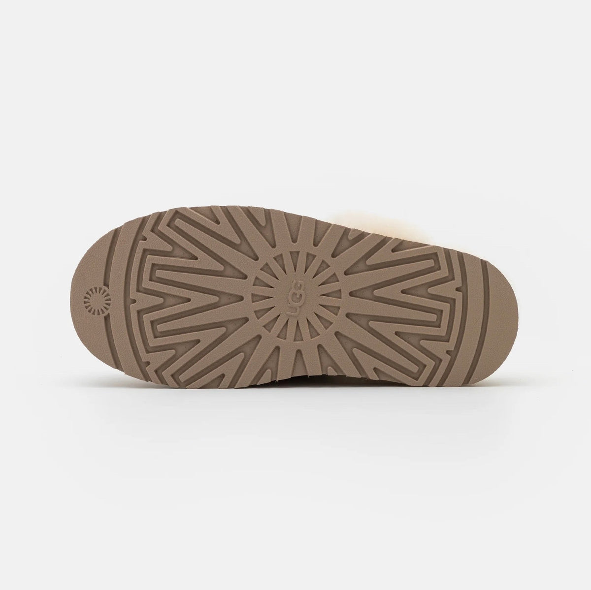 UGG Disquette Chestnut sabot donna in pelle scamosciata e montone marrone chestnut, vista posteriore