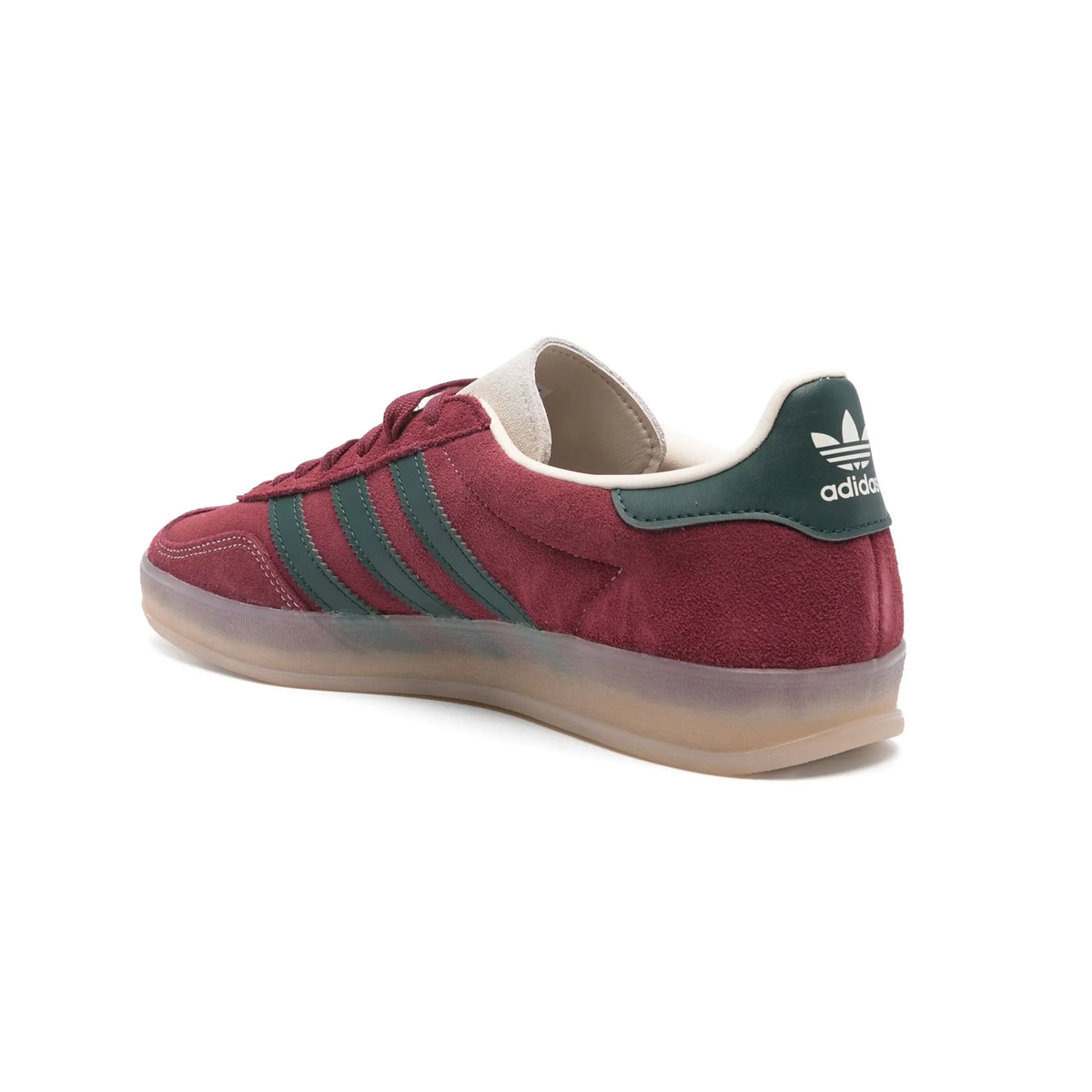 Adidas Gazelle Indoor Shadow Fig sneakers basse uomo e donna in verde bordeaux - dettaglio suola