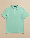 Polo Uomo in Mesh Traspirante – Fresca e Sportiva Estiva - Verde Menta