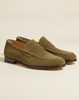 Mocassini Uomo in Pelle Scamosciata – Casual Chic Estivi - Verde Oliva