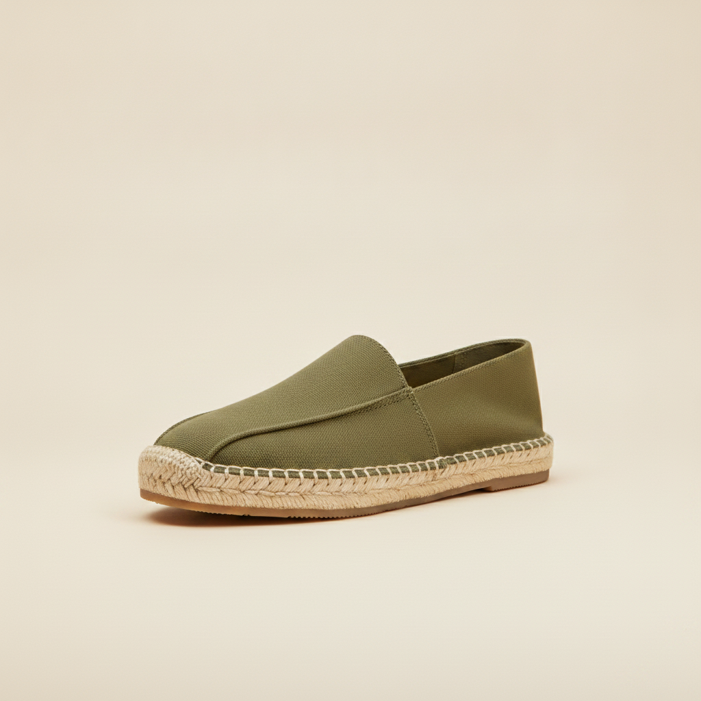 Espadrillas Uomo in Tela – Casual Estive Leggere - Verde Oliva