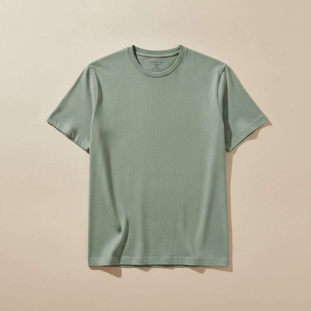 T-shirt Uomo in Cotone Biologico – Sostenibile e Morbida - Verde Salvia