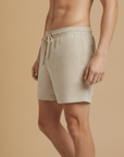 Costume Boxer Uomo Effetto Lino – Elegante e Naturale al Mare - vista laterale