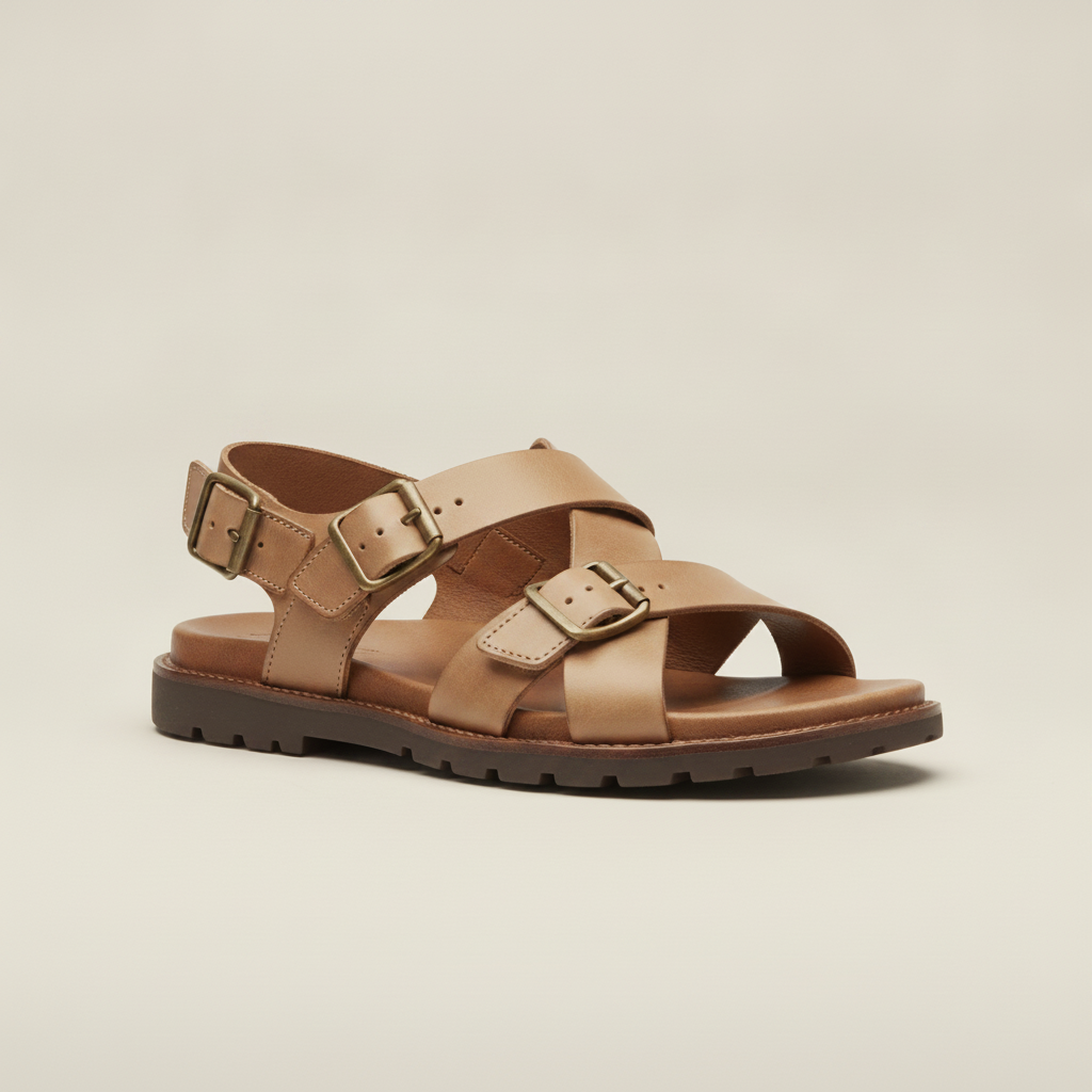 Sandali Uomo in Pelle – Eleganti e Comodi Estivi - Beige