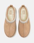 UGG Tazz Sand ciabatte platform donna in pelle scamosciata e montone beige sand, dettaglio interno