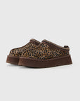 UGG Tazz Caspian Burnt Cedar ciabatte platform donna in pelle scamosciata e montone marrone cedro, vista frontale