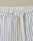 Completo Coordinato Uomo Camicia Lino Gessato e Pantaloncini - dettaglio