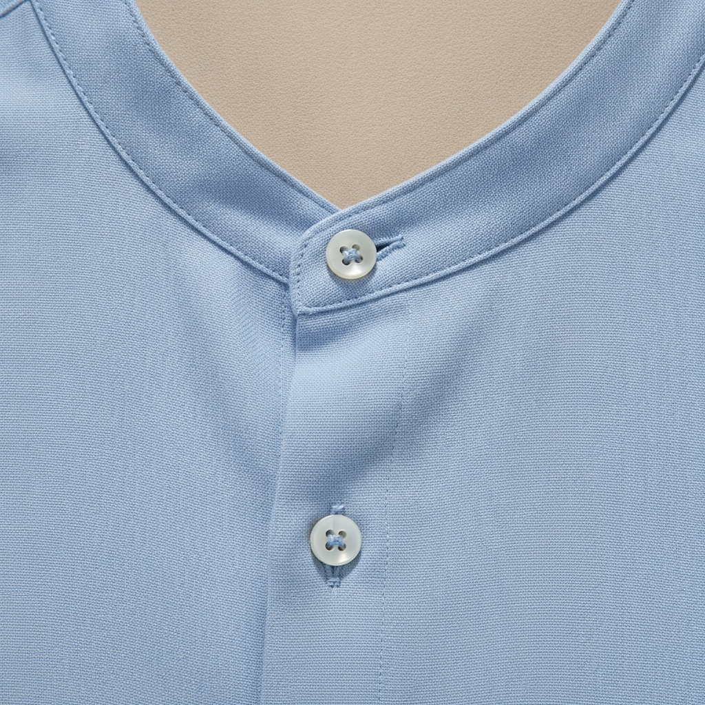 Completo Coordinato Uomo Tinta Unita – Camicia e Pantaloncini Lisci - dettaglio