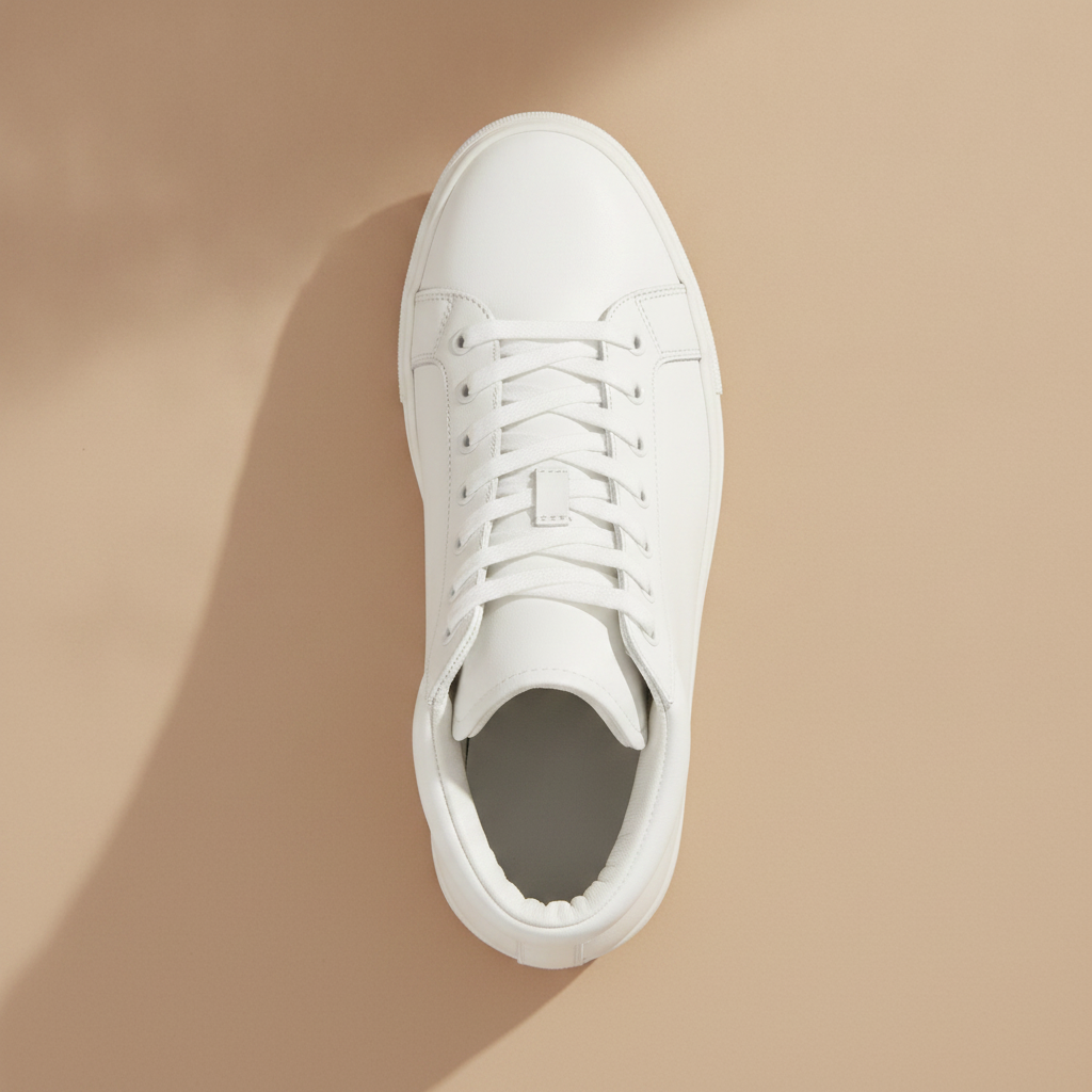 Sneakers Uomo Alte in Pelle – Design High-Top Casual Premium - vista dall'alto