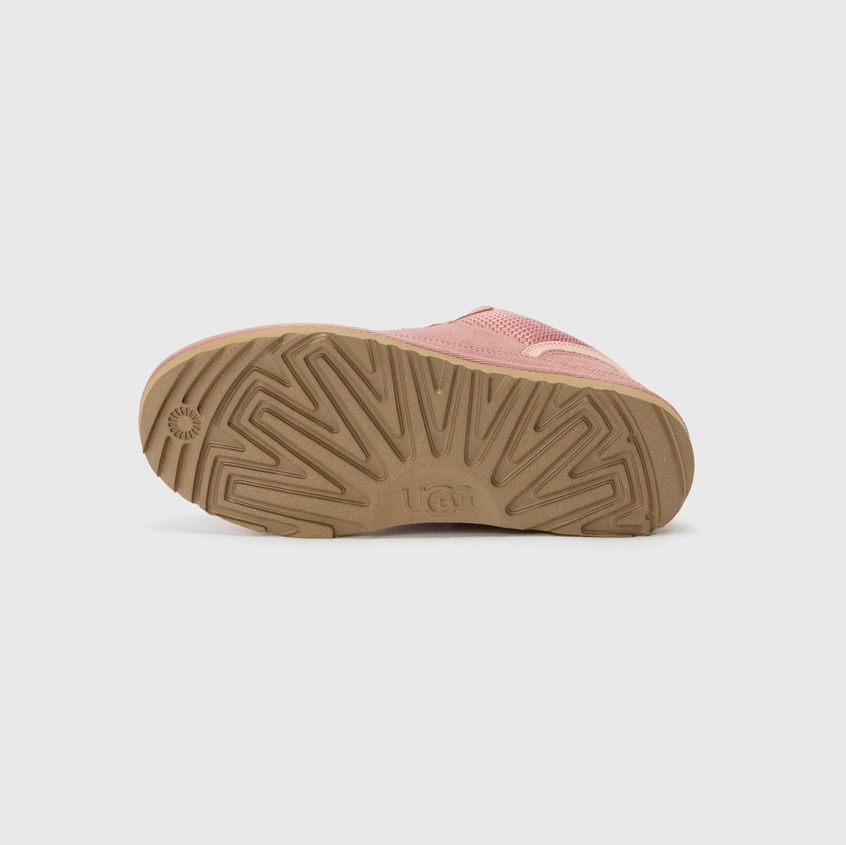 UGG Lowmel Pink Dawn sneakers bambino in pelle scamosciata rosa, dettaglio interno