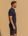 Completo Coordinato Uomo Polo Piqué e Bermuda Chino - vista laterale