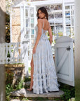 Abito lungo donna in chiffon, floreale — vista 4