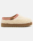 UGG Tasman Maxi Curly Natural ciabatte chiuse donna in pelle scamosciata e montone naturale, vista laterale