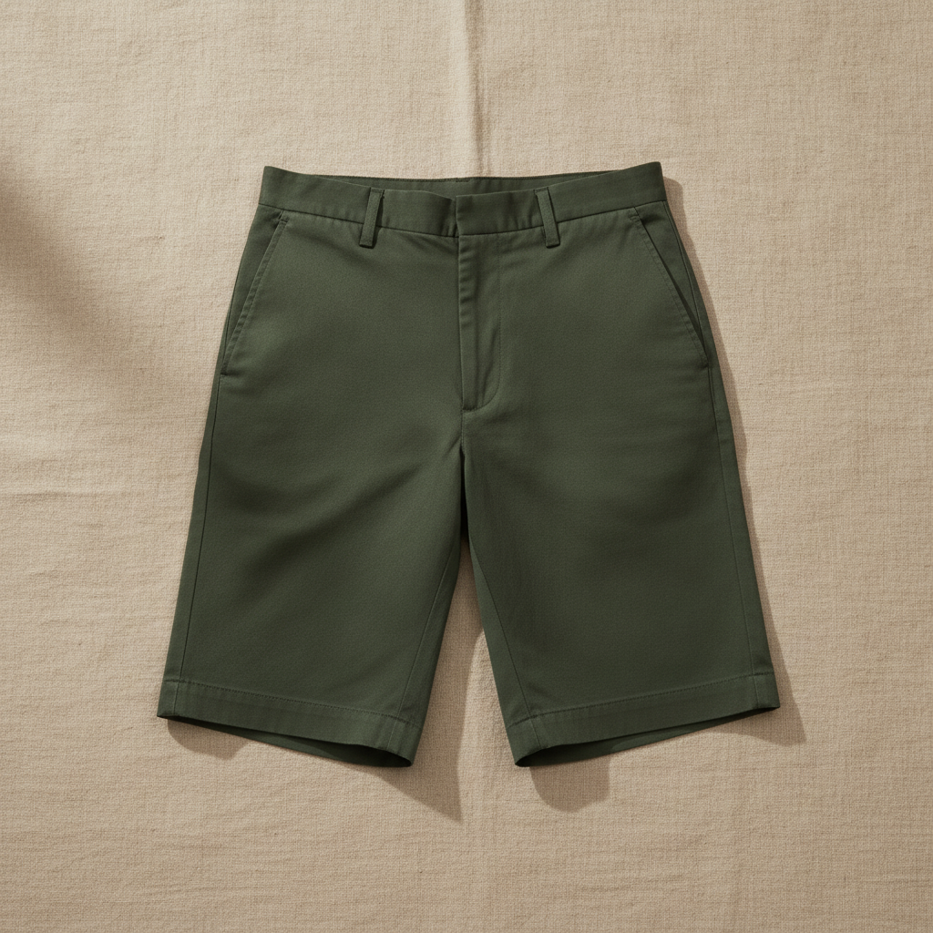 Bermuda Uomo Tinta Unita Classici – Essenziali del Guardaroba Estivo - Verde Militare