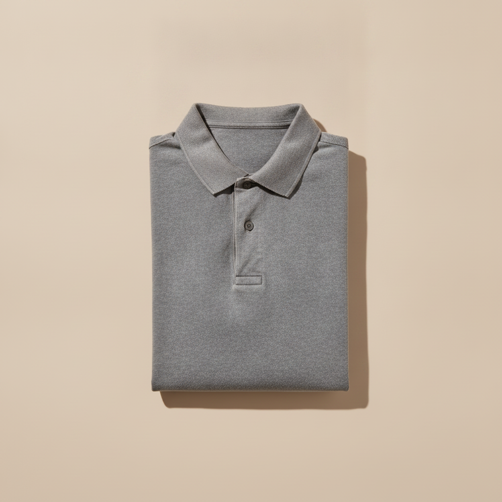 Polo Uomo Vintage Lavata – Effetto Slavato Casual Rétro - Grigio Slavato