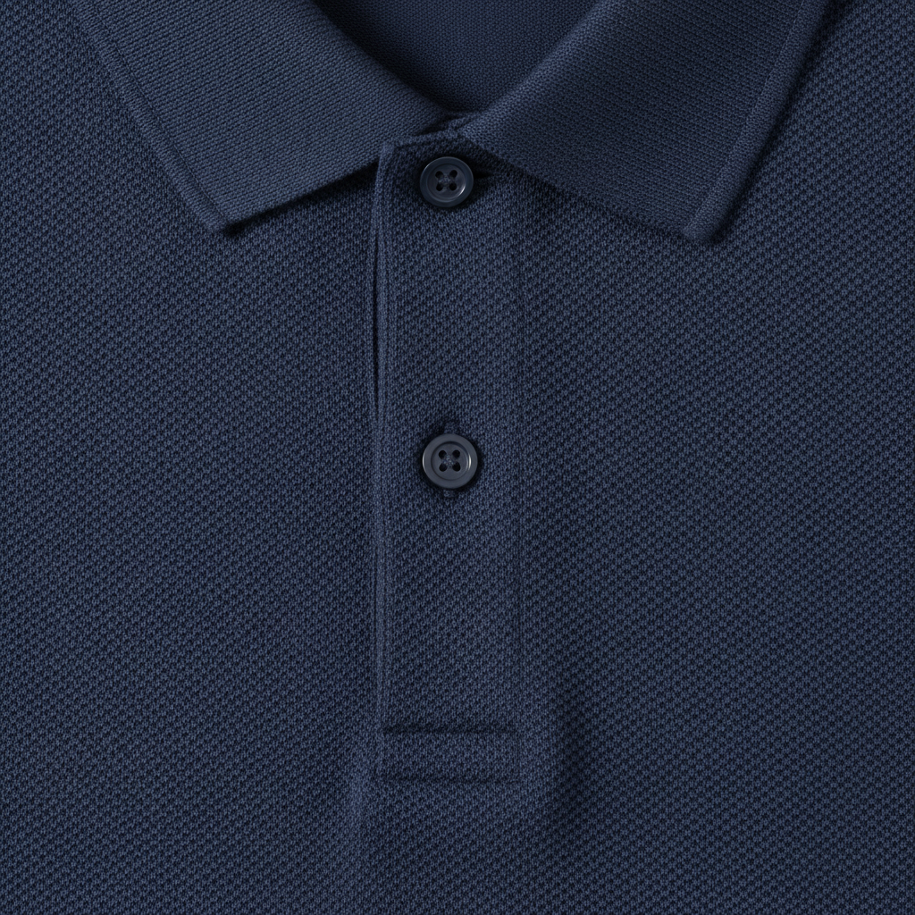 Completo Coordinato Uomo Polo Piqué Testurizzata e Pantaloncini - dettaglio
