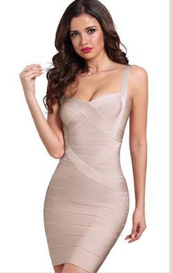 Abito mini donna bodycon a fascia – taglio stretch, silhouette scolpita