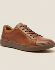 Sneakers Uomo Casual in Pelle Marrone – Eleganza Calda e Versatile - vista 3-4