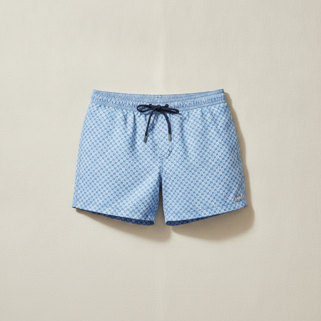 Costume Uomo a Micro-Fantasia – Elegante ed Estivo Quick-Dry - Azzurro Micro