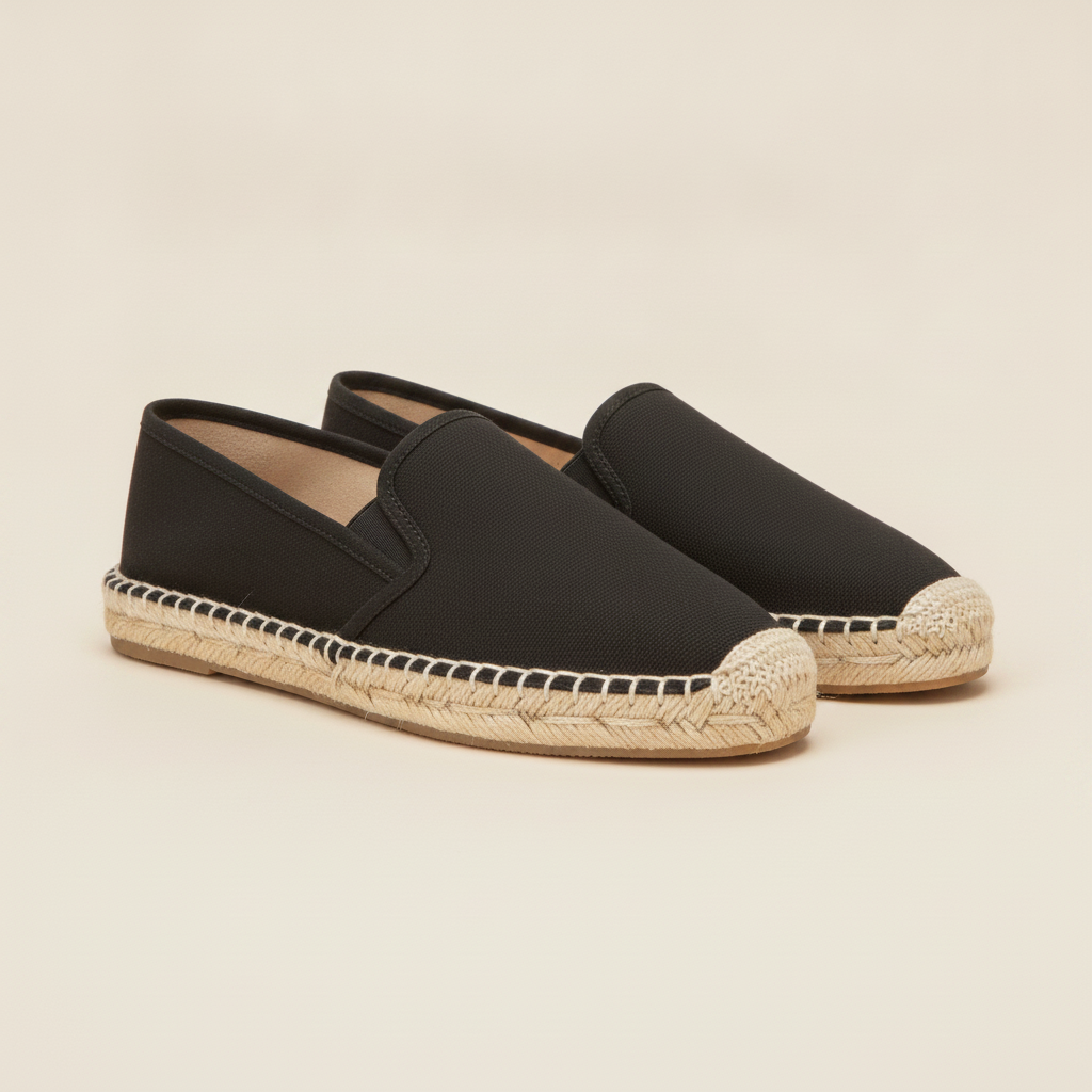 Espadrillas Slip-On Chiuse Uomo – Casual Eleganti Estive - Nero