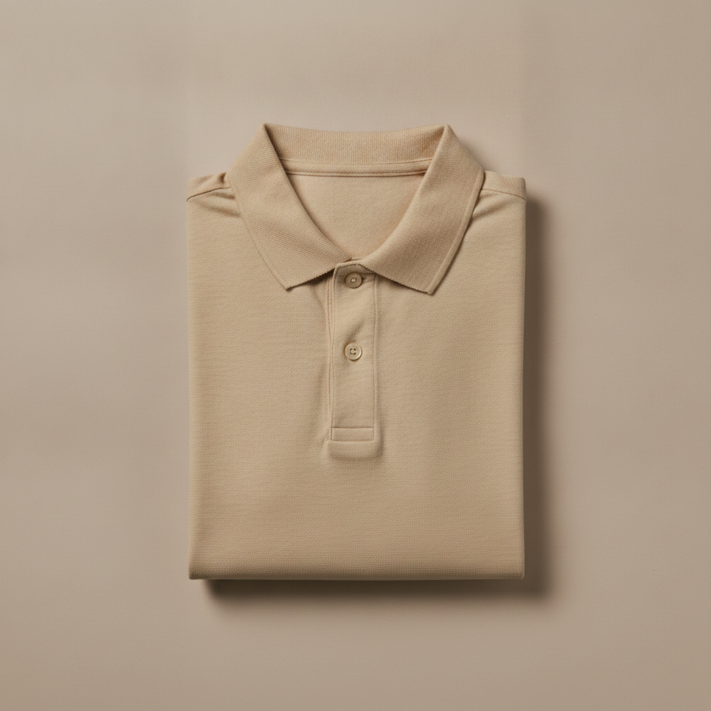 Polo Uomo in Cotone Biologico – Scelta Sostenibile e Morbida - Beige