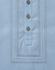 Completo Coordinato Uomo Camicia Chambray Ricamata e Pantaloncini - dettaglio
