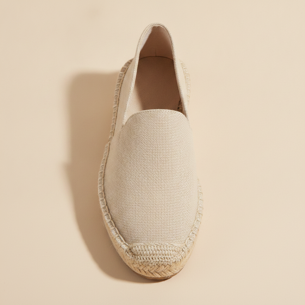 Espadrillas Uomo con Suola in Corda – Tinta Unita Naturale - vista dall'alto