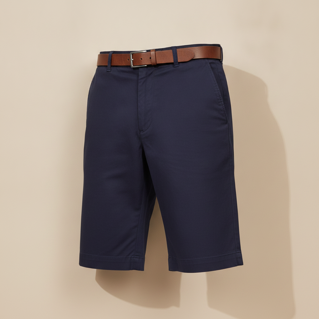 Bermuda Chino Uomo in Cotone – Eleganti e Versatili per l'Estate - Blu Navy