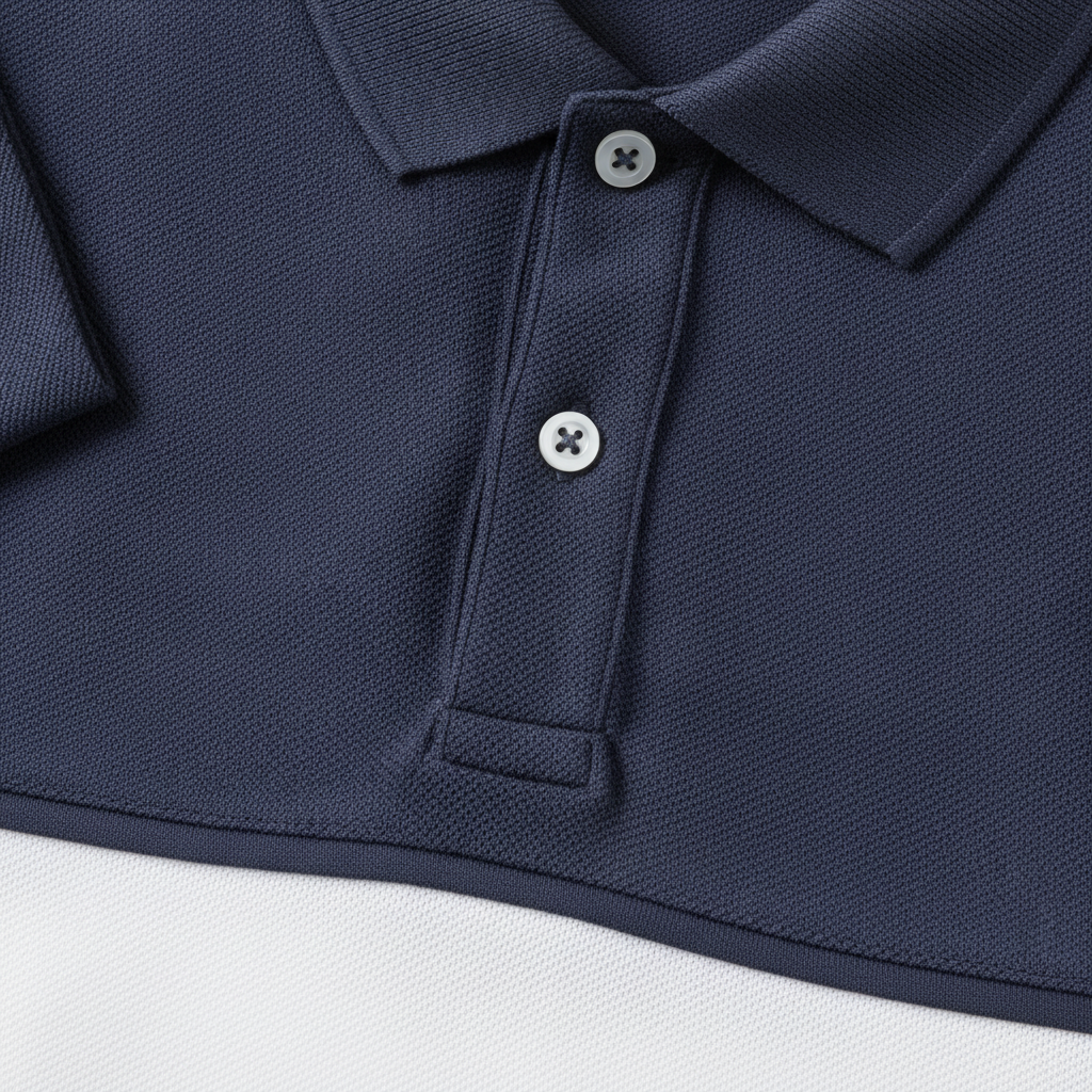 Polo Uomo Color Block Sportiva – Design Bicolore Dinamico - dettaglio